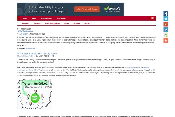 scrumplanet.com site used Leadingagile