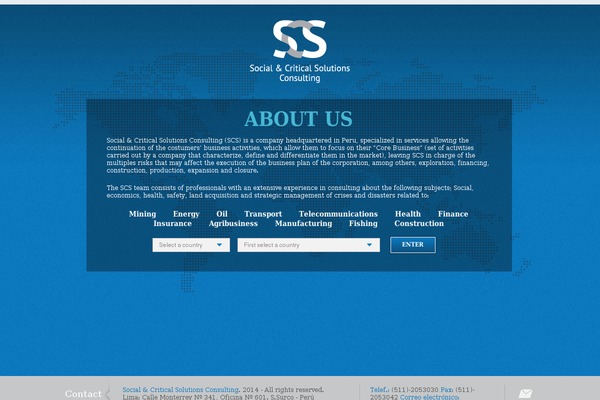 Scs theme site design template sample