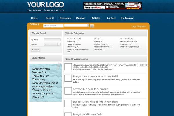 Directorypress theme site design template sample