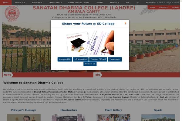 sdcollegeambala.org site used Sd-college