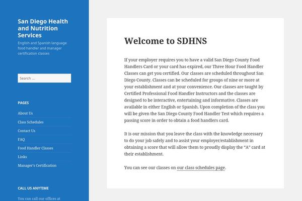 Twenty Fifteen theme site design template sample
