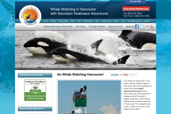 seabreezeadventures.ca site used Seabreeze