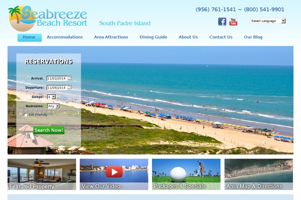 seabreezebeachresort.com site used Seabreeze-theme
