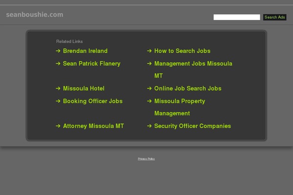 seanboushie.com site used Twenty Twelve
