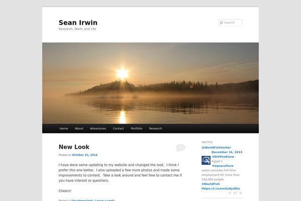 seanirwin.ca site used Twenty Eleven