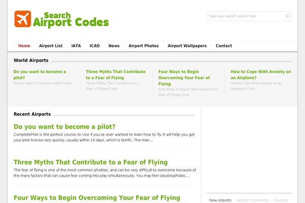 airport theme websites examples