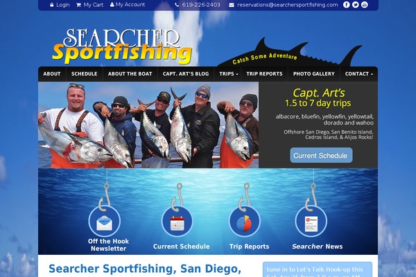 searchersportfishing.com site used Searcher-avada