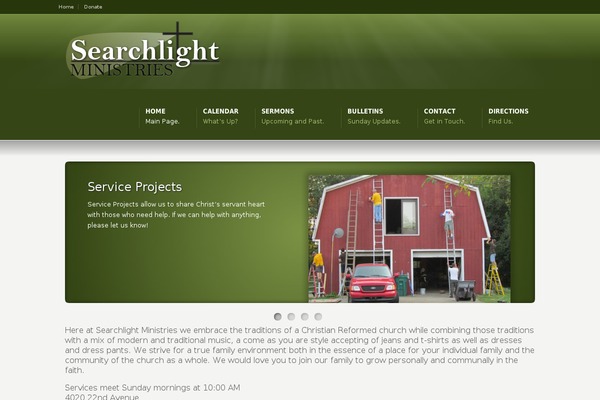 Searchlight theme site design template sample