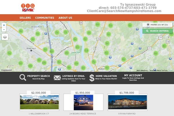 searchnewhampshirehomes.com site used Turnkey-map