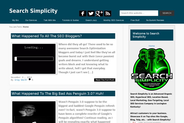 searchsimplicity.com site used Pro Blogg