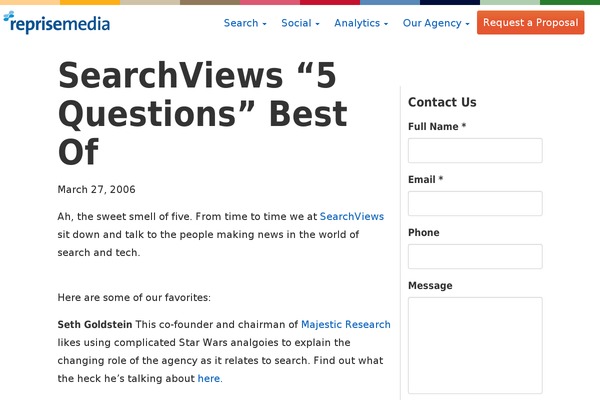 searchviews.com site used Reprise