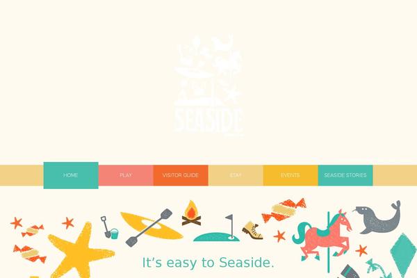 Seaside theme site design template sample