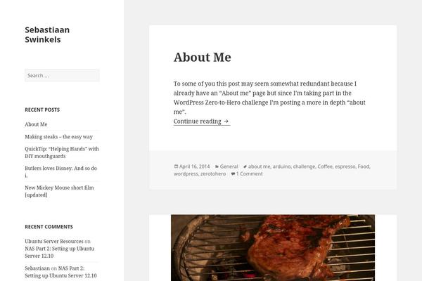 Twenty Fifteen theme site design template sample