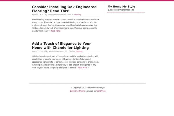 QuickChic theme site design template sample