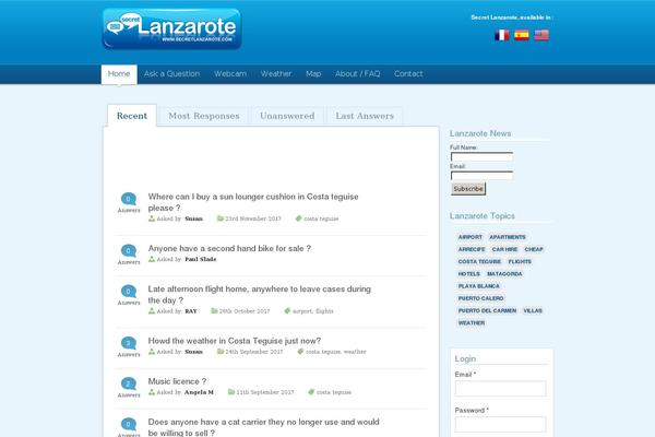 secretlanzarote.com site used Answers