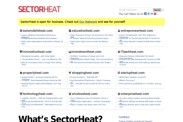 Heat theme site design template sample