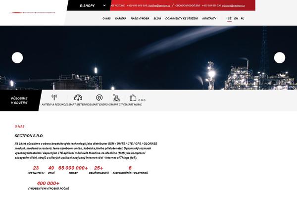 sectron.cz site used Sectrontheme