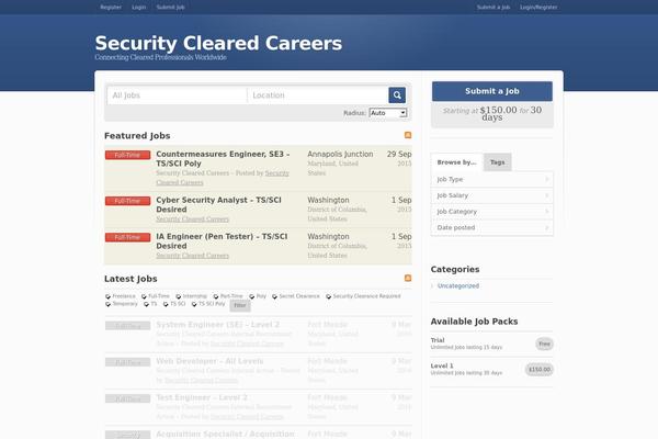 securityclearedcareers.com site used Jobroller