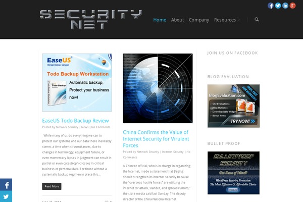 securitynet.org site used Salient_3.0