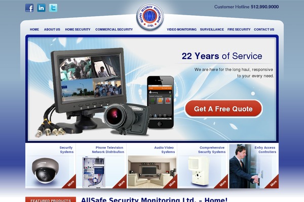 securitysystemsaustintexas.com site used Allsafesecurity