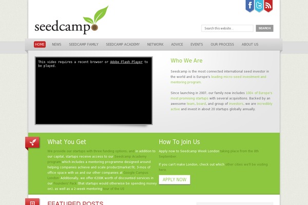 seedcamp.com site used Seedcamp