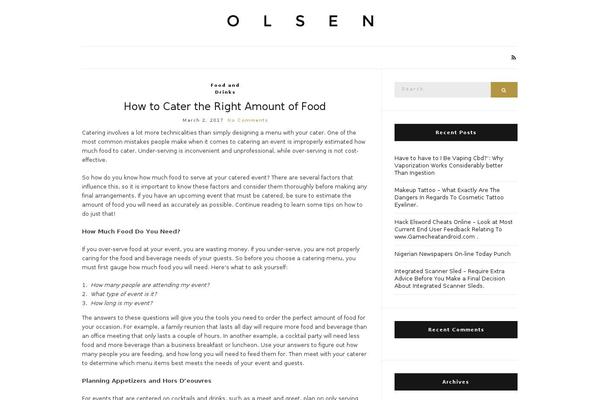 Olsen Light theme site design template sample