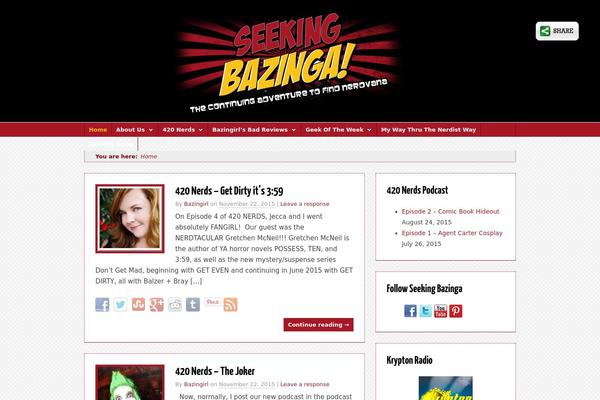 seekingbazinga.com site used Trending