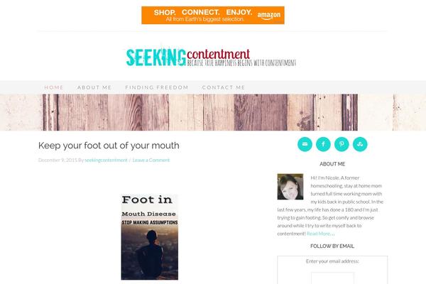 seekingcontentment.com site used Beautiful Pro Theme