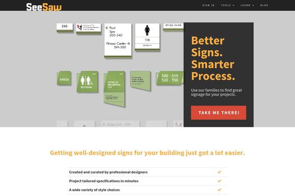 seesawsigntools.com site used Seesaw