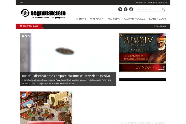 segnidalcielo.it site used Newsbulk