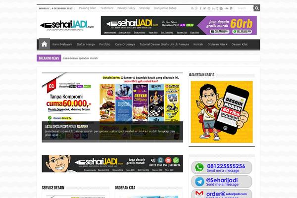 seharijadi.com site used Safira