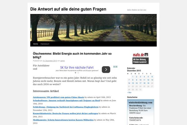 Twenty Ten theme site design template sample