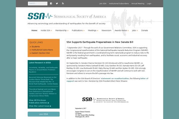 seismosoc.org site used Ssa-theme