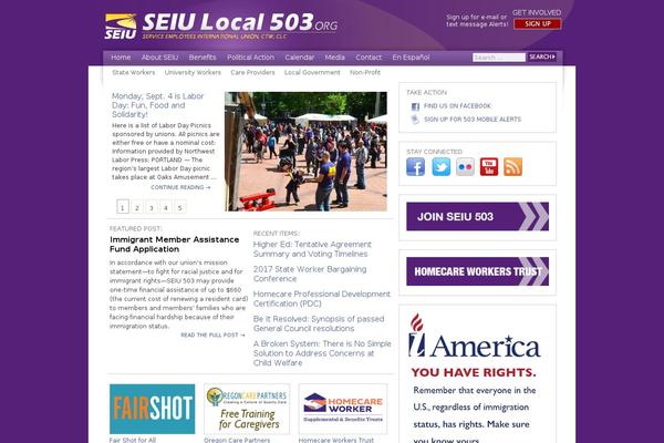 seiu503.org site used Custom_template