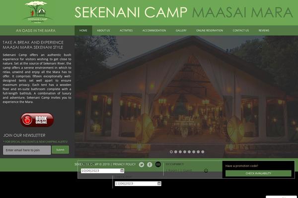 sekenani-camp.com site used Sekenani