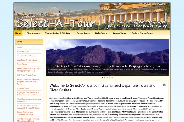 select-a-tour.com site used Tour Package