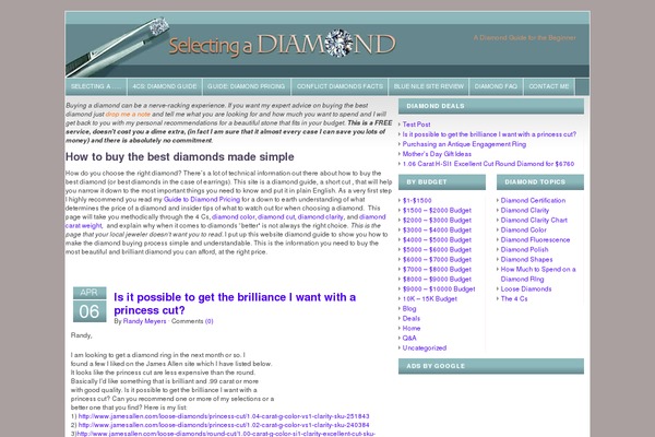 selectingadiamond.com site used Flexxelegant