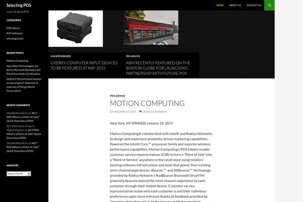 Twenty Fourteen theme site design template sample