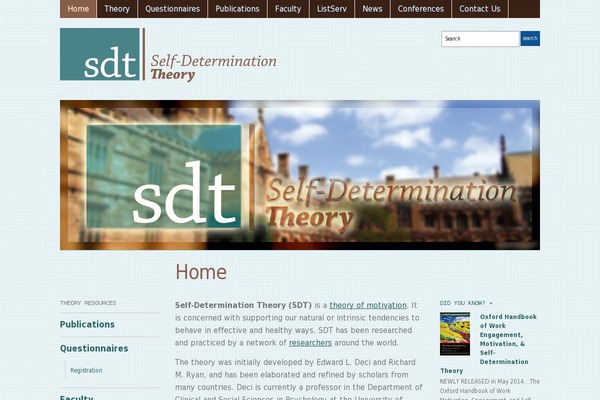 selfdeterminationtheory.org site used Sdt-wp-theme