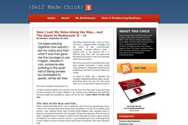 selfmadechick.com site used Direct-response