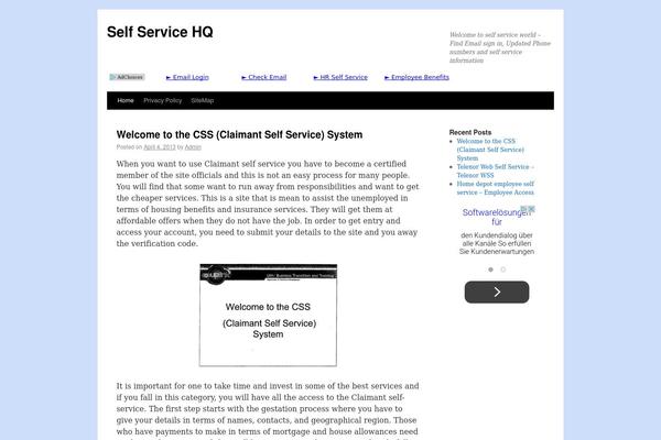 Twenty Ten theme site design template sample