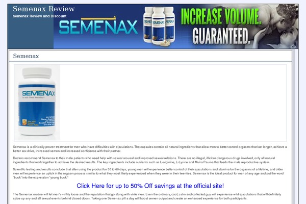 semenaxreview.ca site used FlexSqueeze