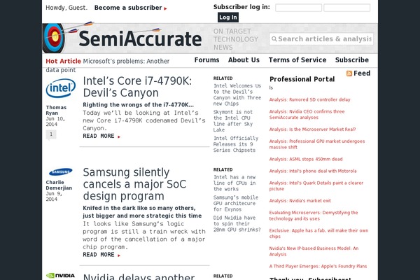 semiaccurate.com site used Semiaccurate