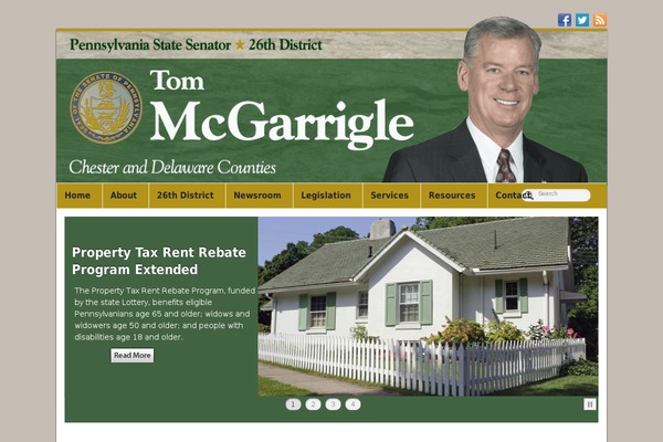 senatormcgarrigle.com site used Blogxer