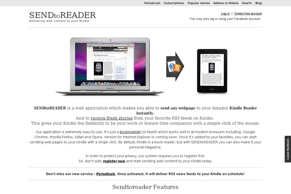 Reader theme site design template sample