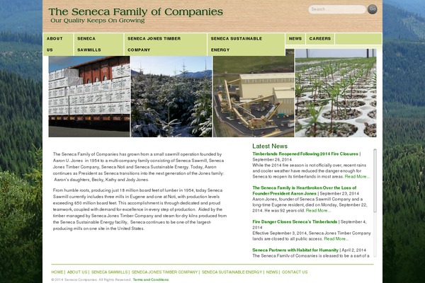 Seneca theme site design template sample