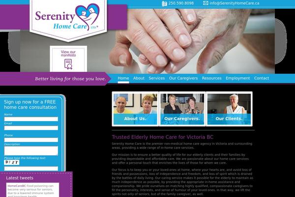 seniorhomecarevictoria.ca site used Serenityhomecare