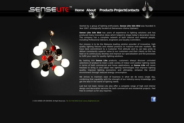 Sense theme site design template sample
