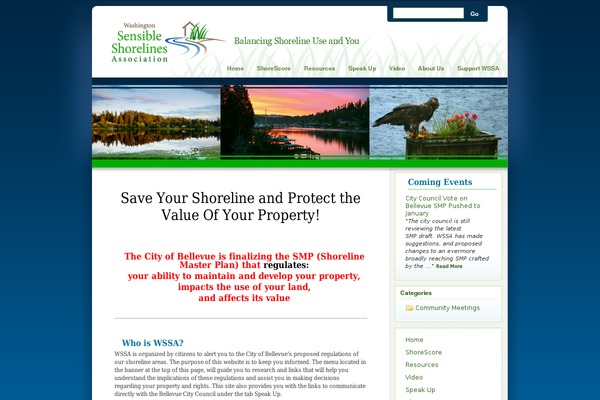 sensibleshorelines.org site used Wssa