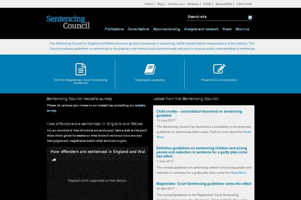 Site using Sentencing-functionality plugin